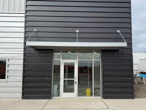 Metal walkway canopy installed in Minnesota