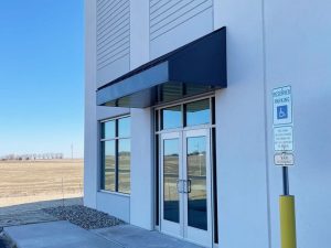 Architectural standing seam awning design installed in Minnesota